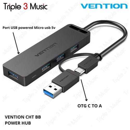 Gambar VENTION CHT Power USB HUB Type C 3.1 USB 3.0 2.0 Multi Usb 3x dari triple3music Kota Bandung Tokopedia