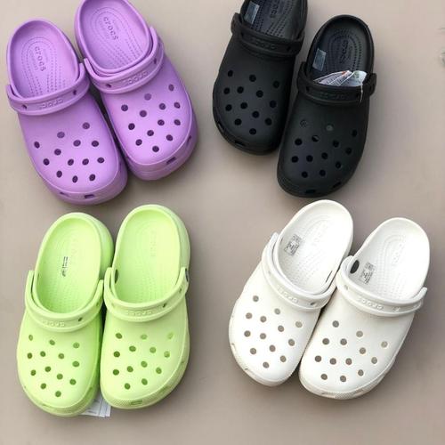 platform clog crocs