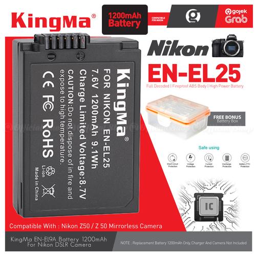 Gambar KingMa Baterai EN-EL25 Battery for Nikon Z50 Z 50 FC etc dari G-Rex Jakarta Barat Tokopedia
