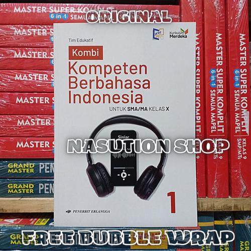 Jual Buku Kombi Kompeten Bahasa Indonesia Kelas 1 / X 10 SMA Erlangga