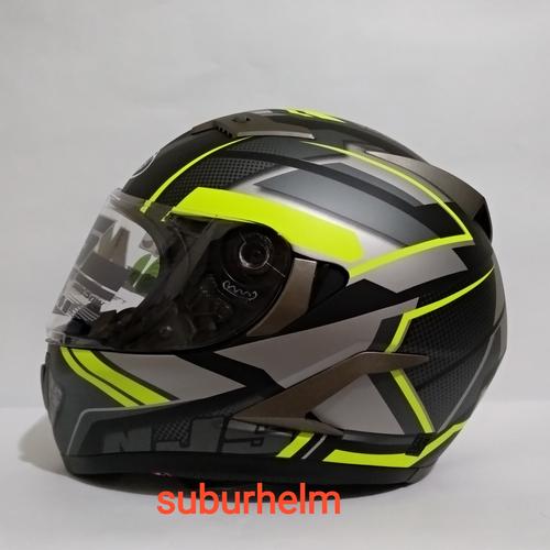 HELM NJS SHADOW TITAN BLACK YELLOW DOFF 