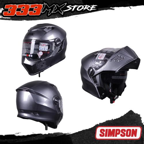 Jual HELM MODULAR SIMPSON DARKSOME GUN 