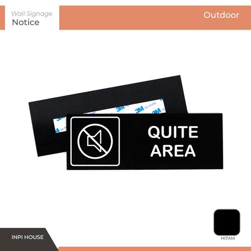 Jual signage quite area - dilarang berisik - logo jangan berisik