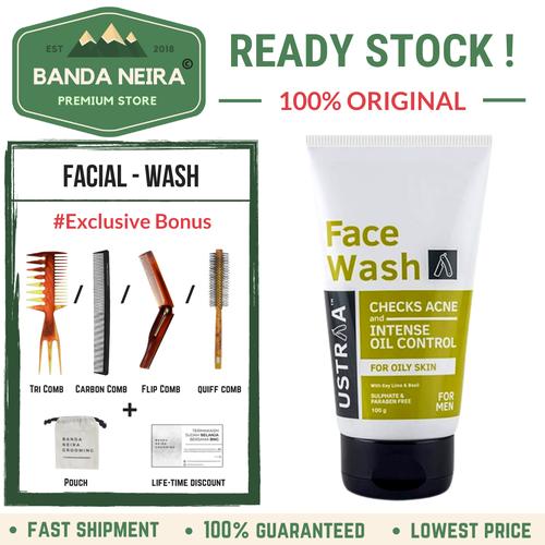 Jual USTRAA Face Wash Checks Acne and Intense Oil Control for Oily Skin