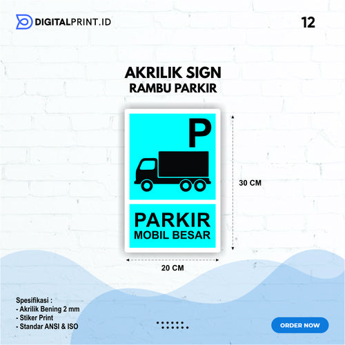 Jual Akrilik Sign Rambu-Rambu Parkir Standar ANSI - 12 - Kota Bandung ...