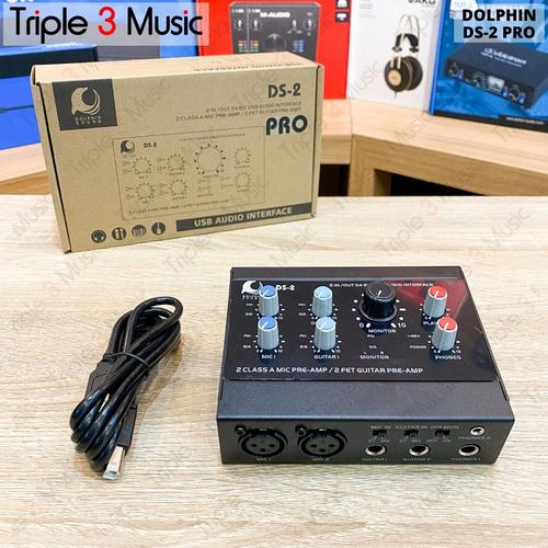 Gambar DOLPHIN SOUND DS2 PRO DS-2 pro Soundcard audio interface recording dari triple3music Kota Bandung Tokopedia