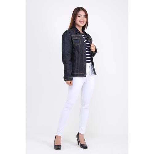 Gambar Denim jacket Fit Relax Clasik, atasan jeans wanita jaket jenspremium dari jeanspremiumm Jakarta Utara Tokopedia