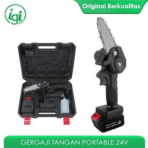 Jual GERGAJI RANTAI POTONG KAYU POHON CHAIN SAW BATERAI CORDLESS ...