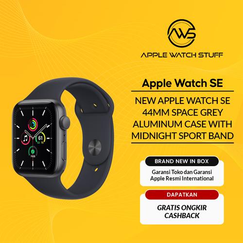 Jual NEW Apple Watch SE 44mm Space Grey Alum Case with Midnight Sport Band  - Jakarta Barat - applewatchstuff | Tokopedia