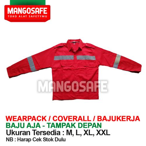 Jual Wearpack Safety Coverall Baju Kerja Lengan Panjang Atasan Red ...