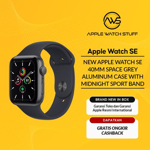 Jual NEW Apple Watch SE 40mm Space Grey Alum Case with Midnight Sport Band  - Jakarta Barat - applewatchstuff | Tokopedia