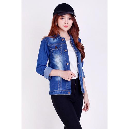 Gambar WOMEN Jaket Denim Slim,Atasan jeans wanita warna cerah Biru jeans dari jeanspremiumm Jakarta Utara Tokopedia