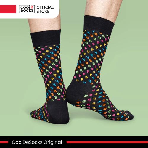 Gambar CoolDeSocks Original | Kaos Kaki Fashion - Happy Colorful Letters dari CoolDeSocks undefined Tokopedia