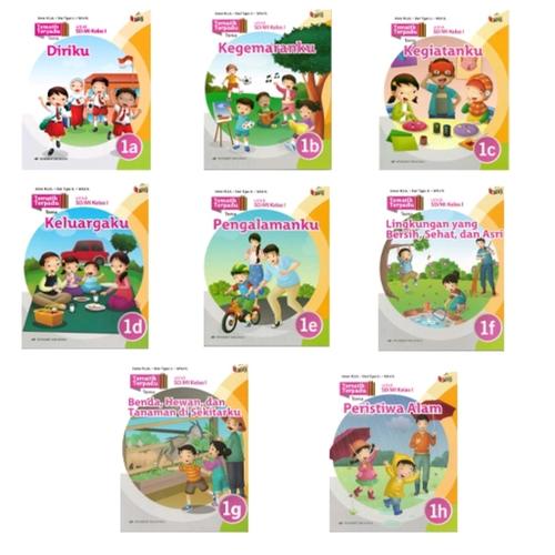 Jual buku paket tematik terpadu kelas 1 sd penerbit erlangga 1A sampai ...