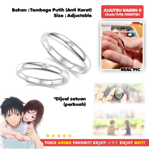 Bague Couple Okkotsu Yuta & Orimoto Rika – Double Anneau Cosplay Jujutsu Kaisen, Accessoire 2 Pièces Pour Fans & Duo
