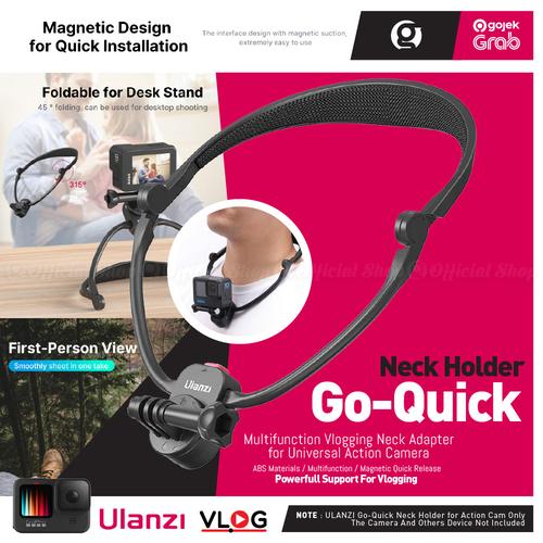 Gambar ULANZI GO-QUICK II Neck Holder Mount for HP Action Camera Holder Leher dari G-Rex Jakarta Barat Tokopedia
