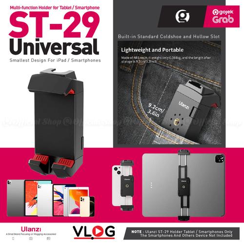 Gambar ULANZI ST-29 Holder Smartphone HP & Tablet Rotate 360 Cold Shoe Vlog dari G-Rex undefined Tokopedia