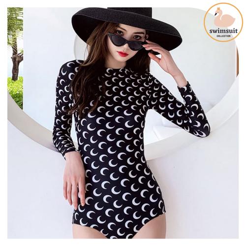 Promo Swimsuit Collection Baju Renang Backless Motif Bulan One piece