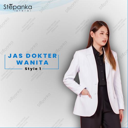 Gambar Jas Dokter Wanita Style-1 / Seragam Rumah Sakit - XL, Putih dari Seragam Stepanka Laterai Kab. Bogor Tokopedia