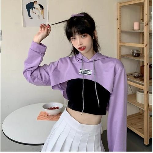 alien crop top hoodie