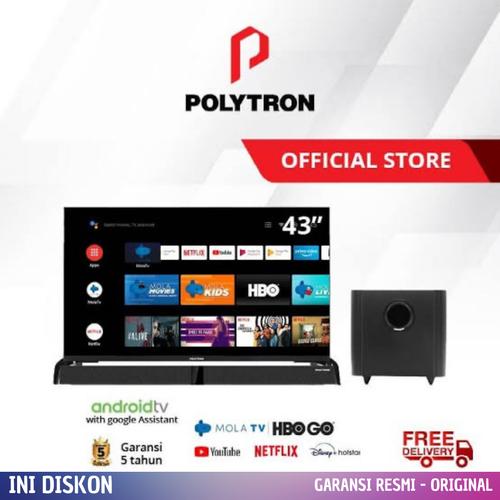 Jual LED POLYTRON 43 INCH ANDROID SMART 