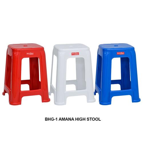 Jual kursi baso/kursi plastik Lion Star Amana high stool - Biru