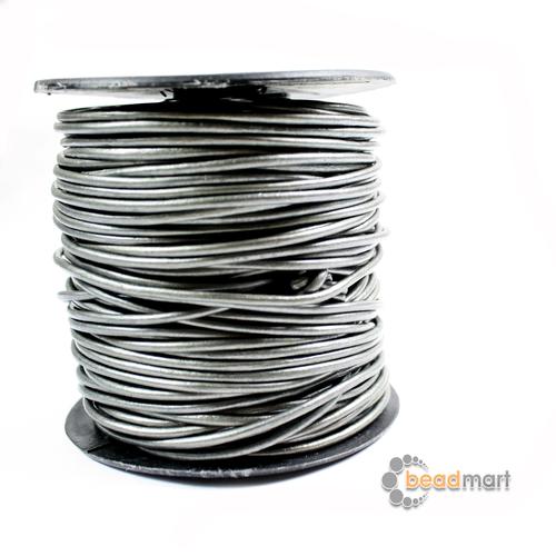 Gambar Tali, Leather, Round, 2mm, 1 Roll, Bahan Aksesoris - Grey dari Beadmart Kab. Gianyar Tokopedia