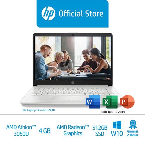 Gambar HP 14s-dk1524AU Laptop/AthlonSilver/4GB/AMDRadeonGraphics/512GBSSD dari HP Official Tokopedia