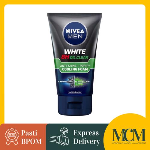 Promo Nivea Men White Oil Clear Anti Shine Purify Cooling Foam