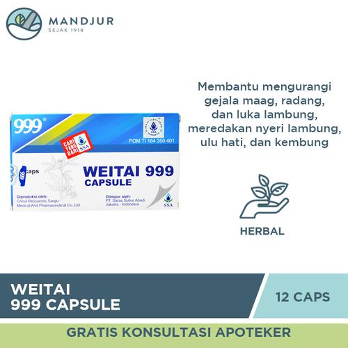 Gambar Weitai 999 Capsule (isi 12) - Obat Maag, Asam Lambung, GERD dari mandjur Jakarta Pusat Tokopedia