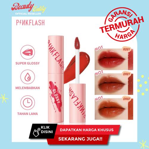 Gambar PINKFLASH Watery Glam Lip Gloss Super Glossy Shiny Lip Tint High PFL09 - #PP01 dari beauty entity Kab. Tangerang Tokopedia