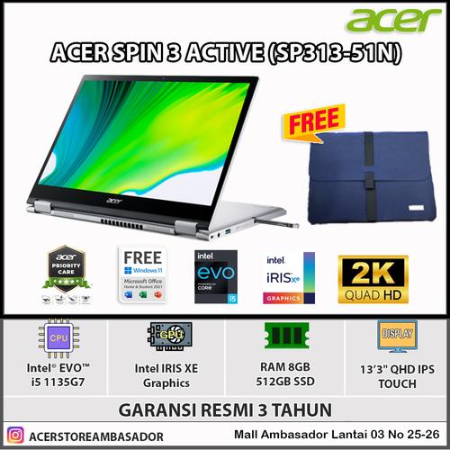 Jual Acer Spin 3 Active SP313-51N i5 