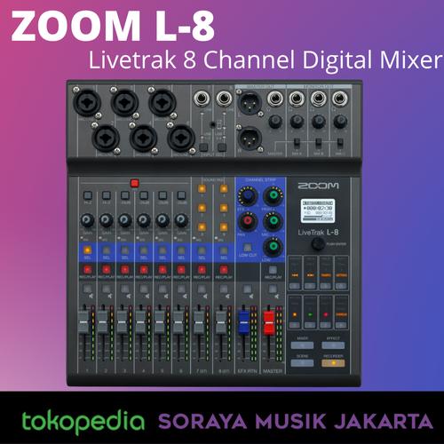Jual ZOOM L8 Livetrak 8 Channel Digital Mixer L8 Audio Interface Mixer