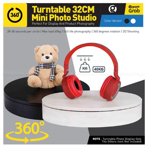 Gambar Turntable 32CM Tempat Foto Produk Putar Stand Display Rotasi Studio - BLACK dari G-Rex Jakarta Barat Tokopedia