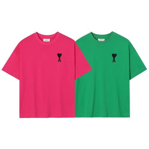 AM1 Paris Pink and Green Logo T-shirt 