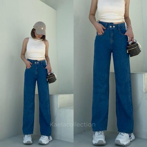 Jual Mila Jeans in Dark Blue - Celana Kulot Baggy Highwaist Jeans - S -  Jakarta Utara - Kaela Collection | Tokopedia