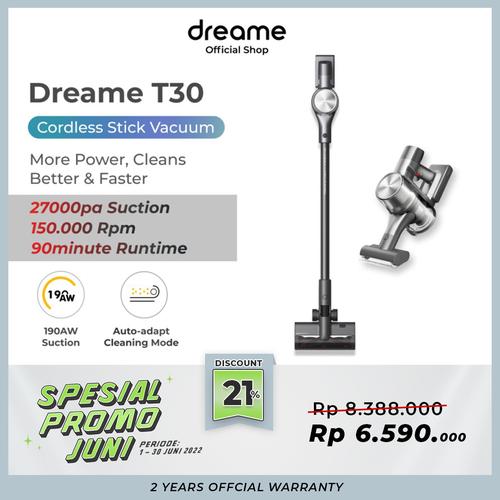 Jual Dreame T30 Cordless Stick Vacuum Cleaner Handheld 27kPa Penyedot Debu  - Jakarta Utara - Dreame Vacuum Cleaner Official | Tokopedia