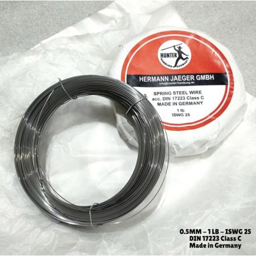 Jual Kawat piano Wire 0.5mm Spring steel wire HUNTER HERMANN JAEGER