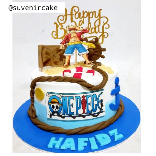 Jual Cake One Piece/kue ulang tahun one piece/kue ultah one piece/one