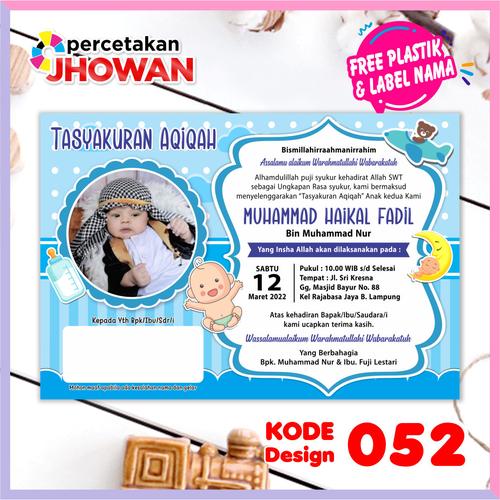 Jual Undangan Aqiqah / Undangan Tasyakuran / Syukuran Aqiqah [Termurah