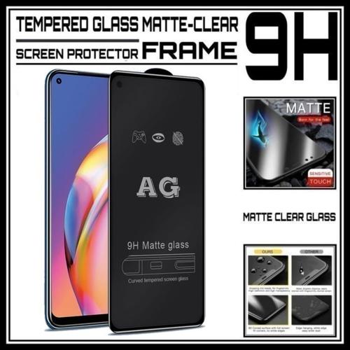 Jual REALME 9 4G MATTE FRAME TEMPERED GLASS SCREEN GUARD KACA PROTECTOR ...