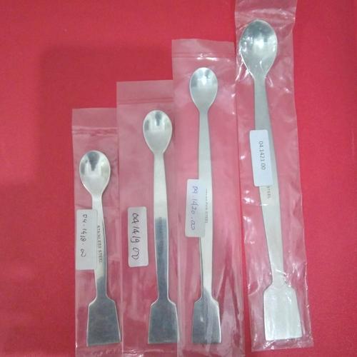 Jual Spatula Lab with spoon. Spatula stainless steel. 15 cm. OMM italia