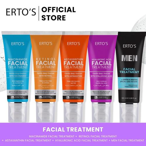 Promo Ertos Facial Wash Treatment Niacinamide Retinol Astaxanthin Sabun