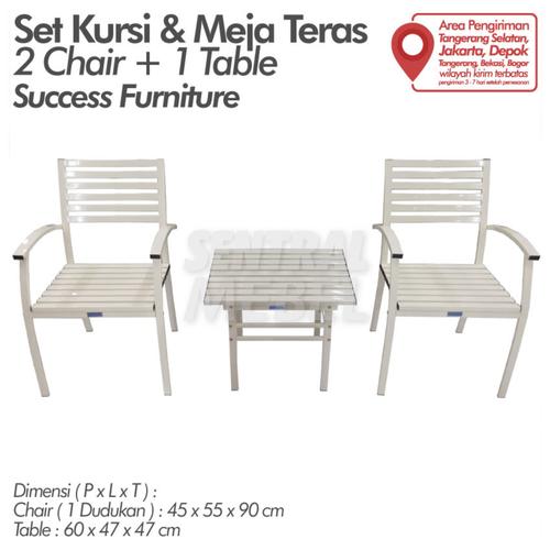 Jual Kursi Teras Besi Meja Teras Besi Success Furniture Cream