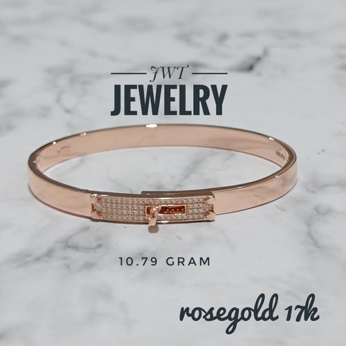 GELANG TANGAN KAKU EMAS FASHION HERMAS KELLY MATA2 CANTIK KEREN SEKALI di  Jwt Jewellery Tokopedia
