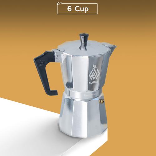 Promo 6 Cup Mokapot Aluminum Espresso 