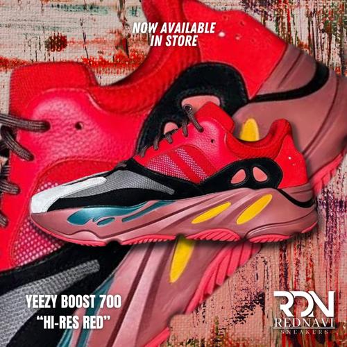 red yeezy boost 700