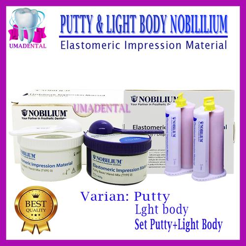 Jual Nobilium double impression dental Putty Hand mix dan light body