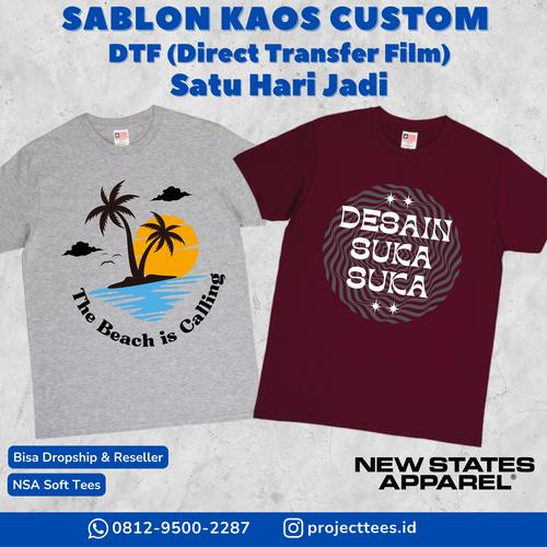 Jual Sablon Kaos Custom NSA Soft Tee 