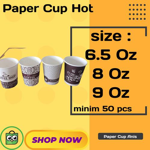 Jual Paper Hot Cup Motif 6.5 Oz 8 Oz 9 Oz - 9 Oz - Jakarta Selatan ...